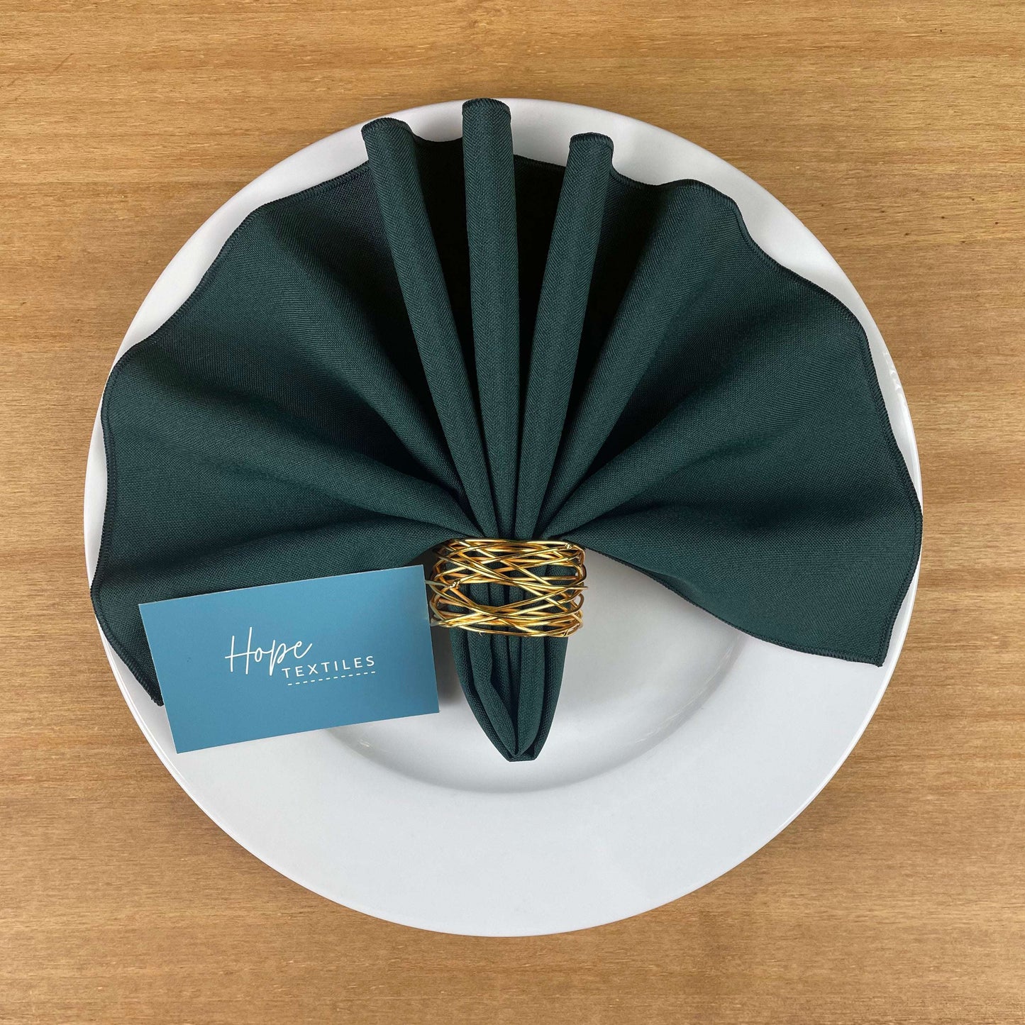 Bottle GreenNapkins in Soft Polyester Fabric