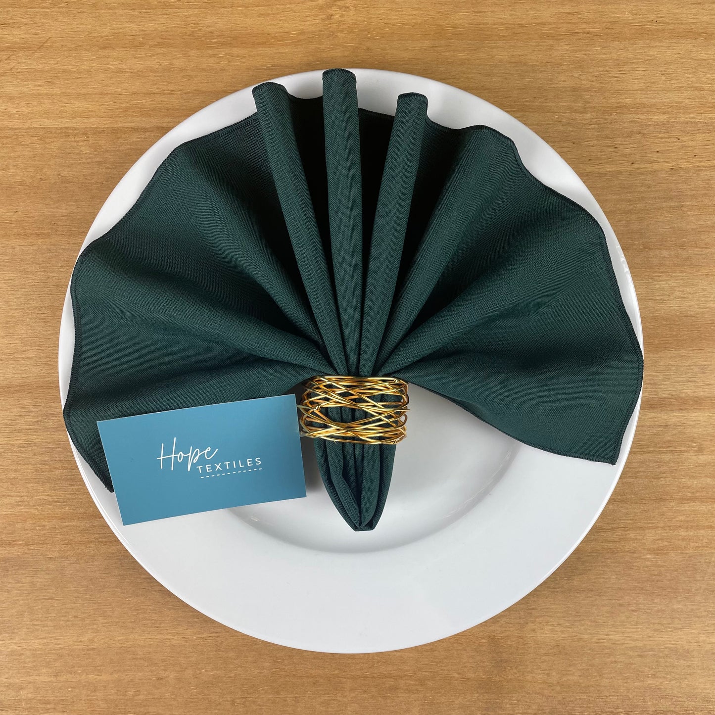 Bottle GreenNapkins in Soft Polyester Fabric