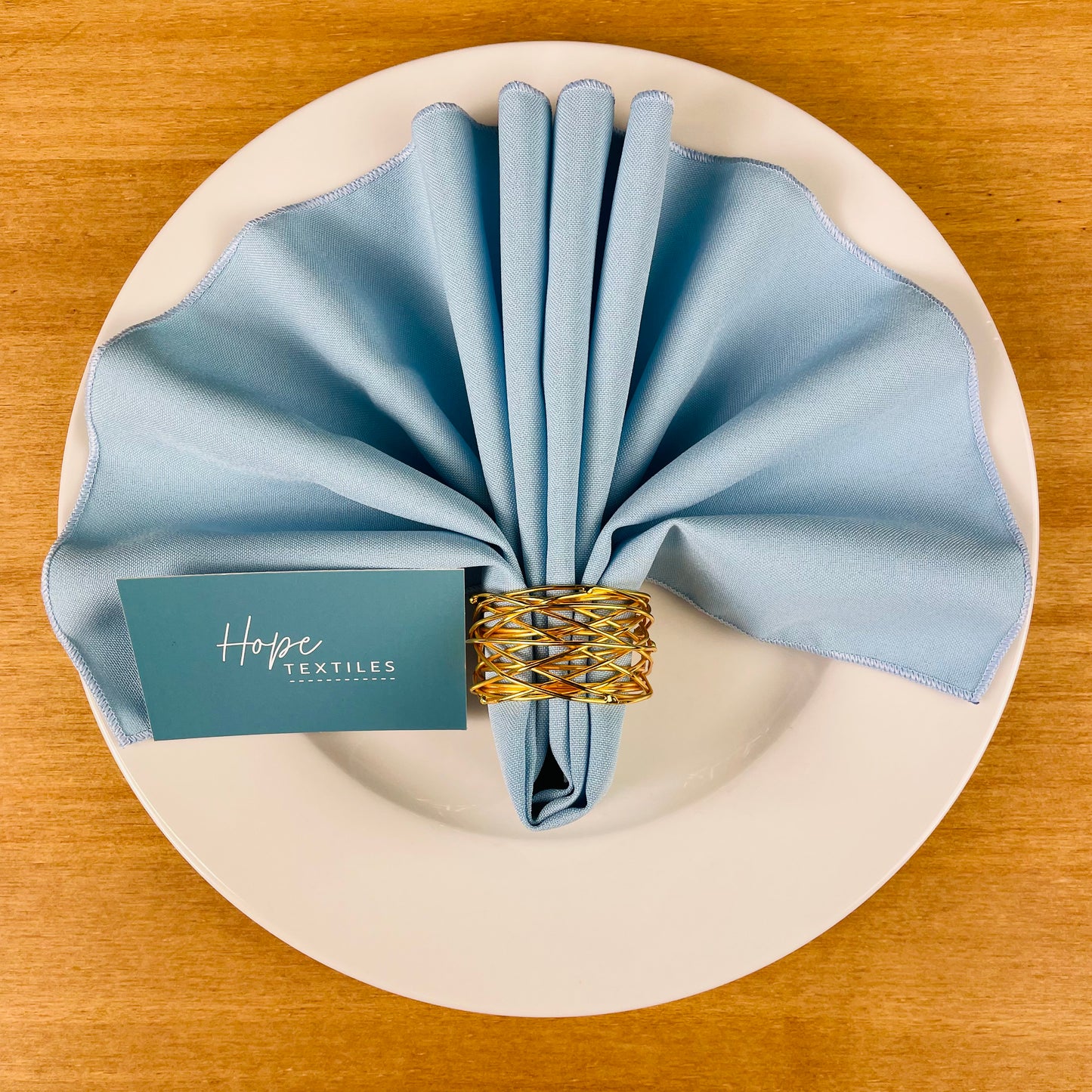 Cornflower Blue Table Runner and Napkin Set