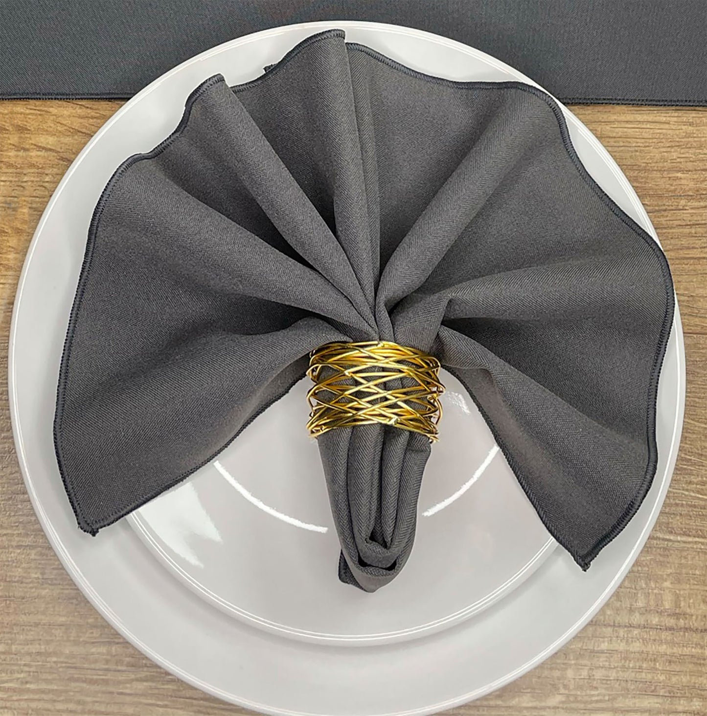 Dark Grey Polyester Napkin