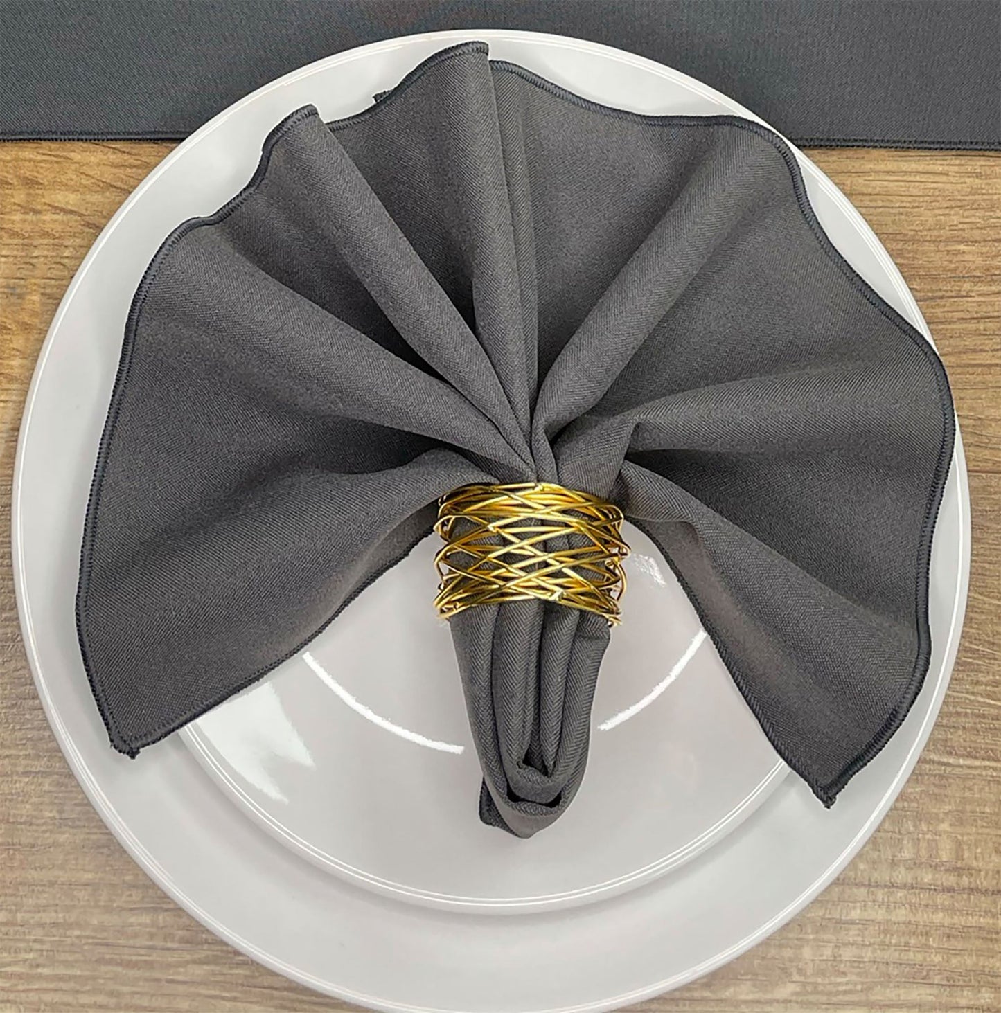 Dark Grey Polyester Napkin