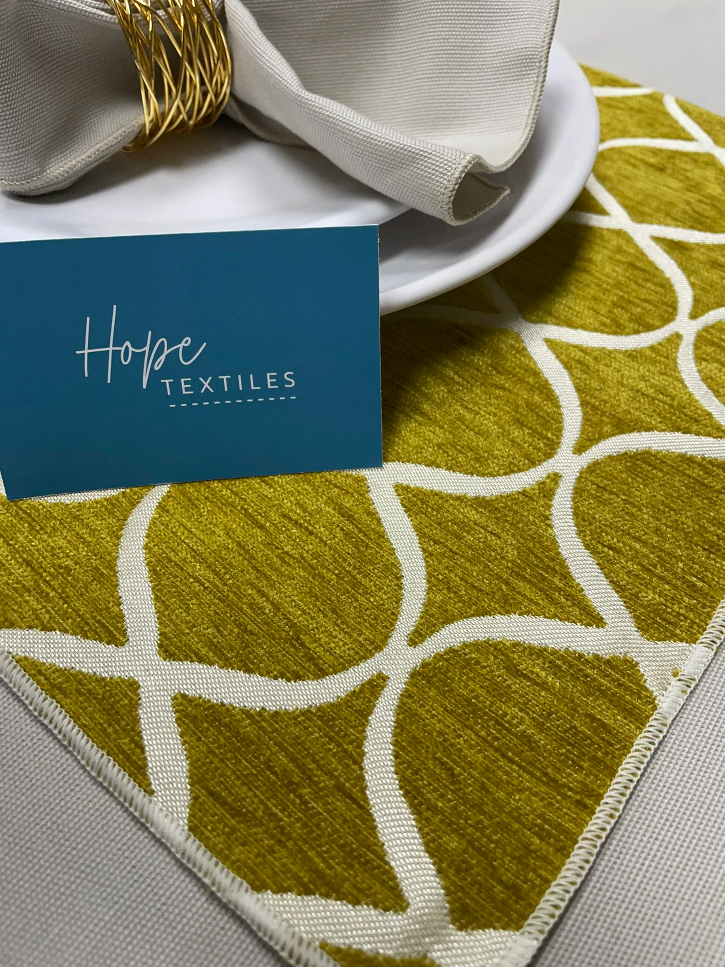 OCHRE ( mustard gold) Geometric Table Place Mat