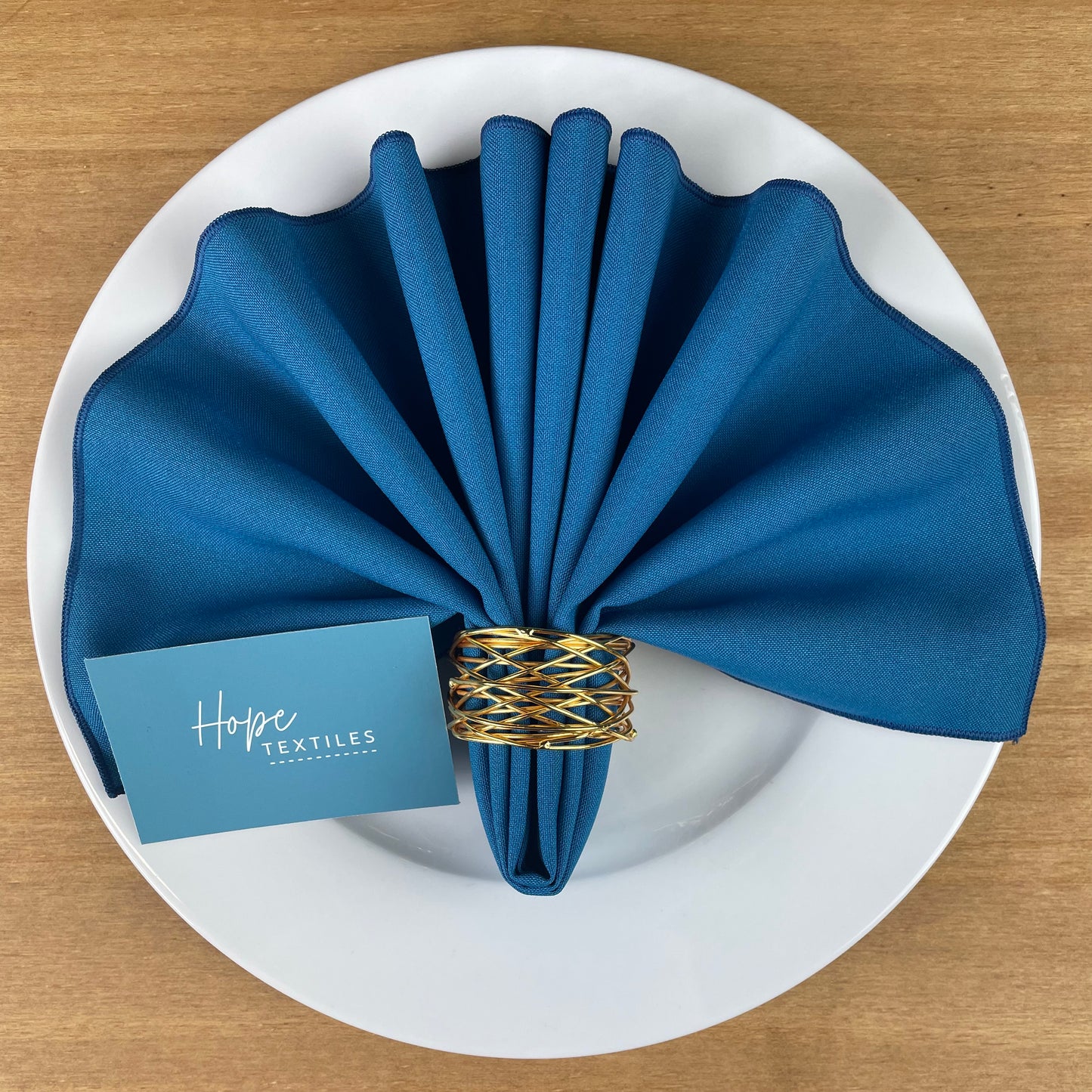 Teal Table Runner and Napkin Set