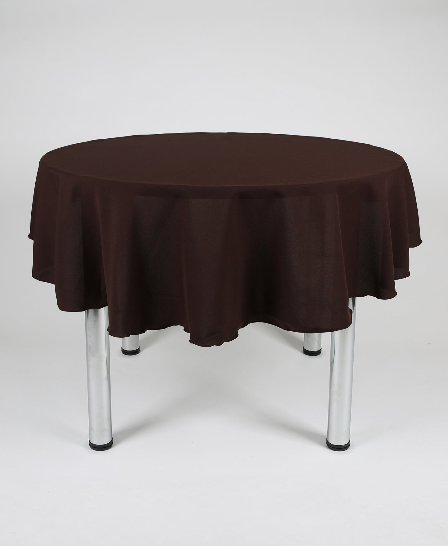 Chocolate Brown Large Round Tablecloth with Side Joins