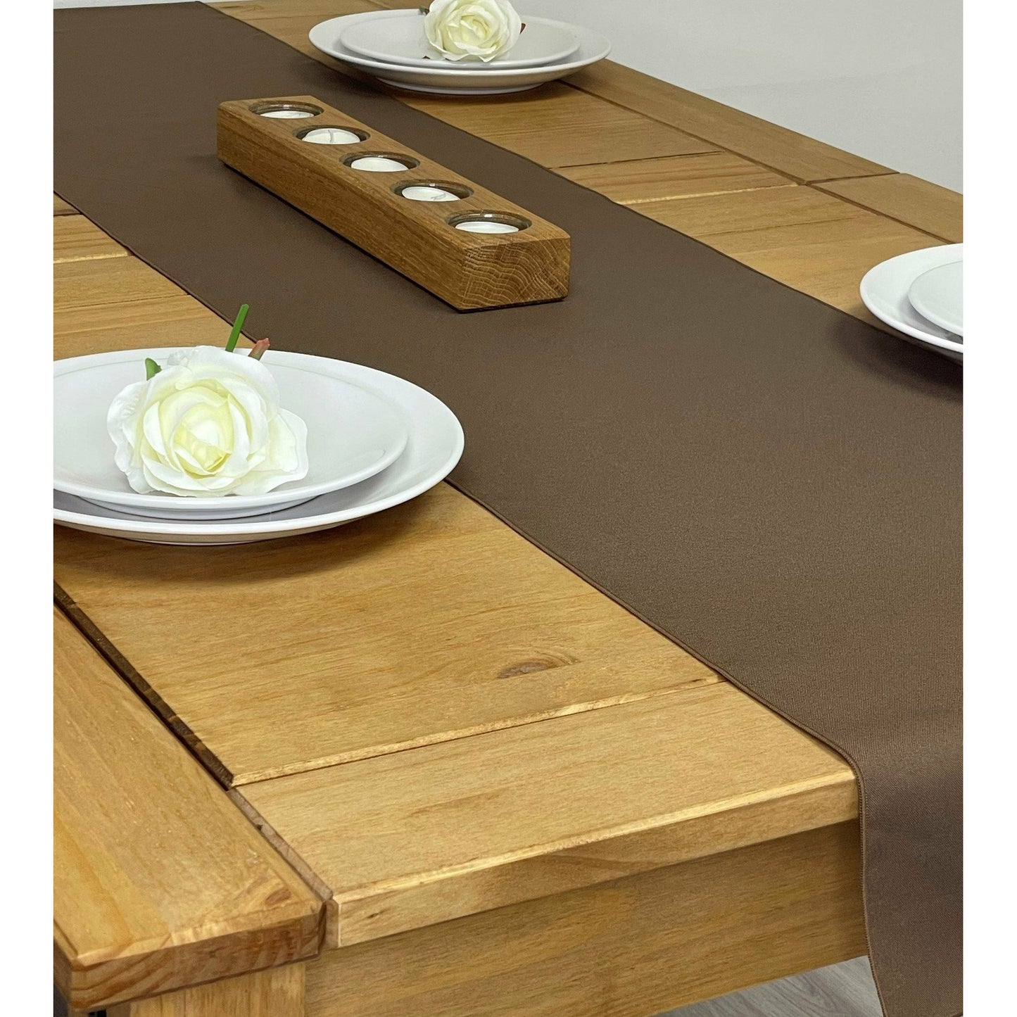 Tischläufer in Braun-Taupe