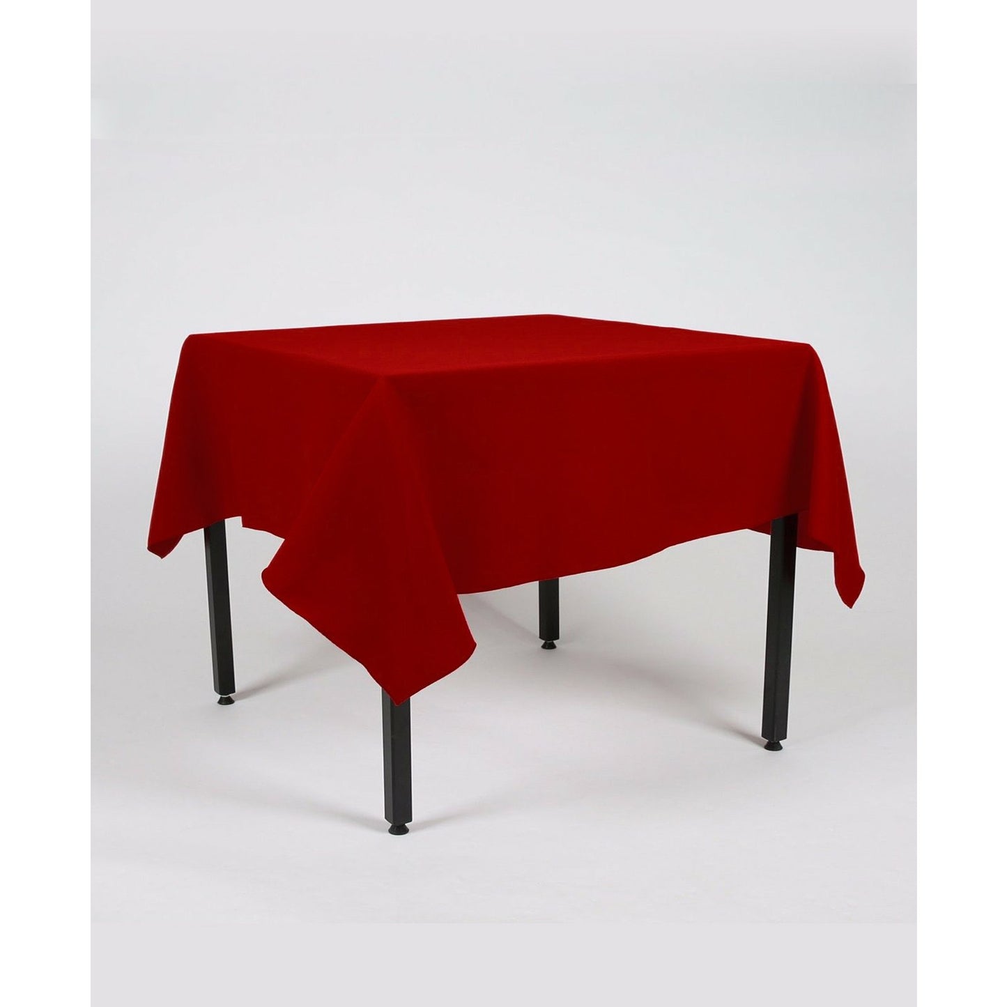 Cherry Red Rectangle Plain Tablecloth - Pub Style Tables