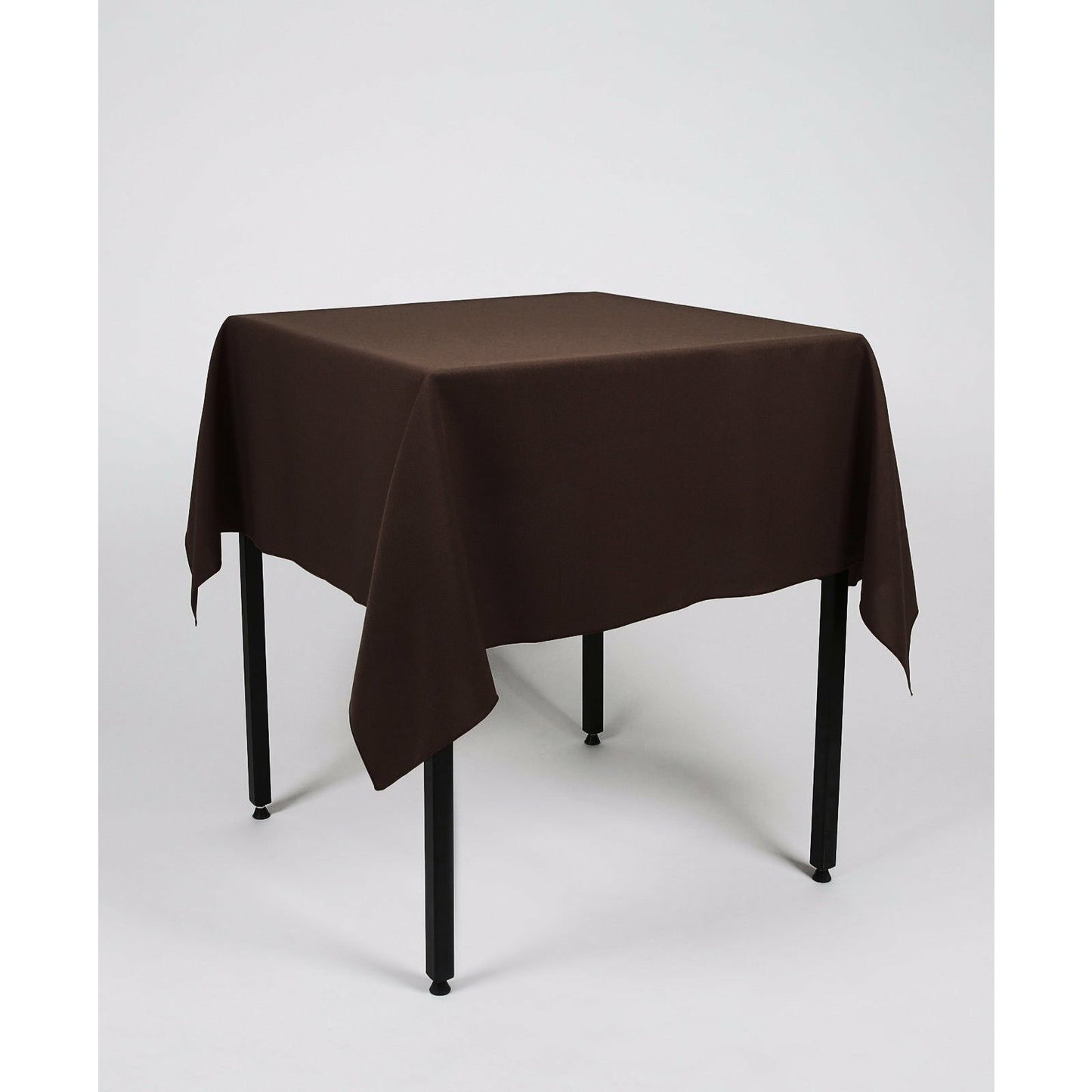 Dark Brown Plain Square Tablecloth- Extra Wide