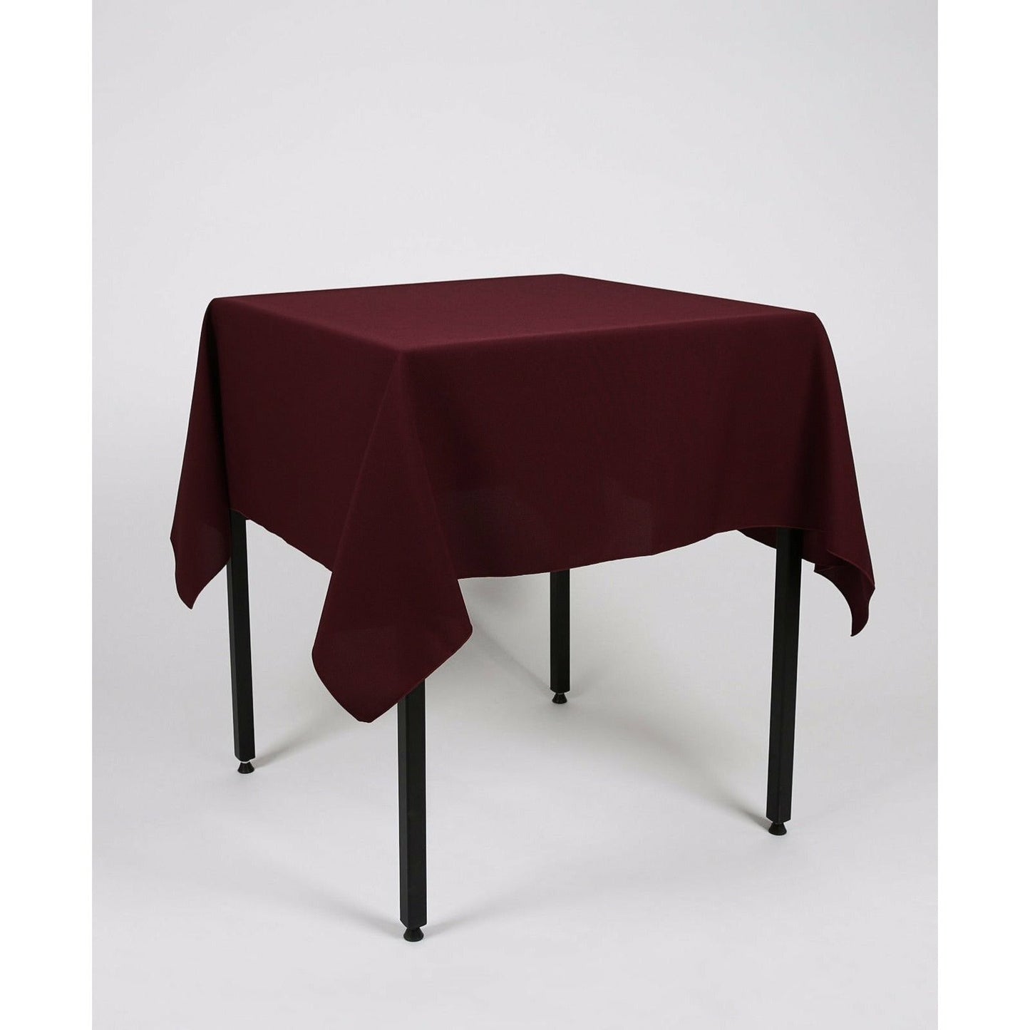 Dark Burgundy Plain Square Tablecloth- Extra Wide
