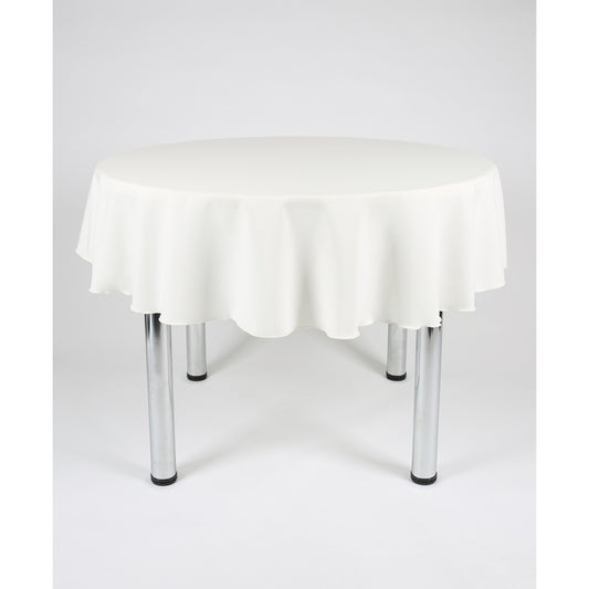 Ivory Round Plain Tablecloth - Extra Wide Suitable for weddings, parties, christenings.