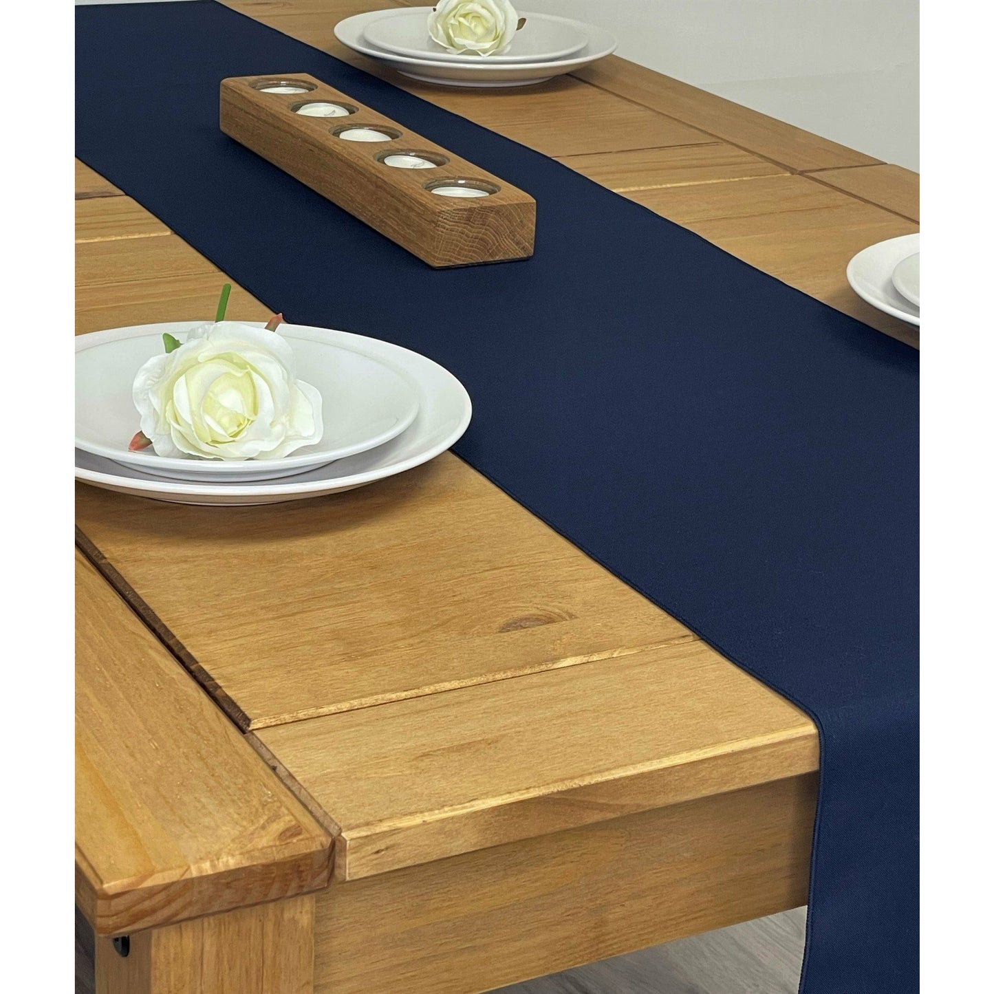 Navy Blue Polyester Table runner