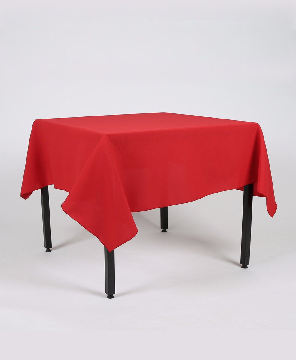 Red Plain Rectangle Tablecloth Hope Textiles Ltd