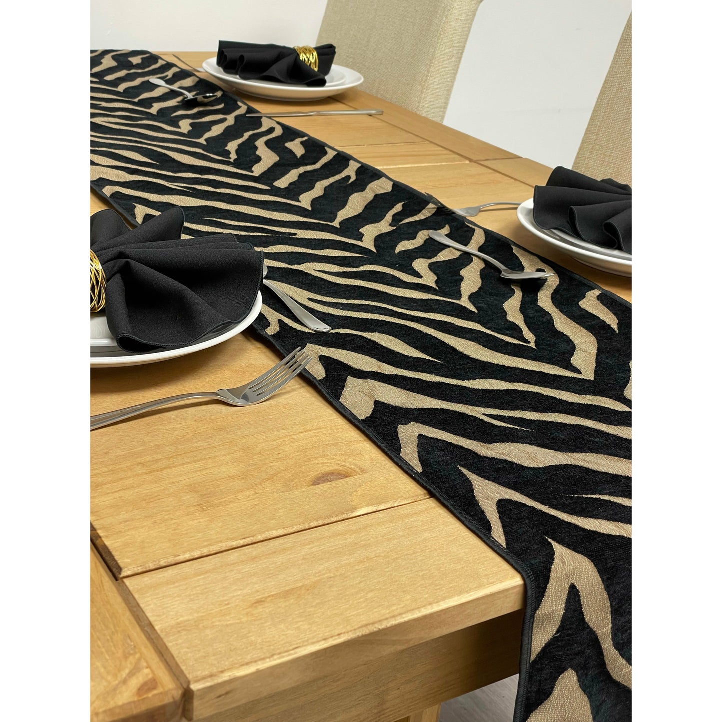 Tiger Stripe Print Table Runner
