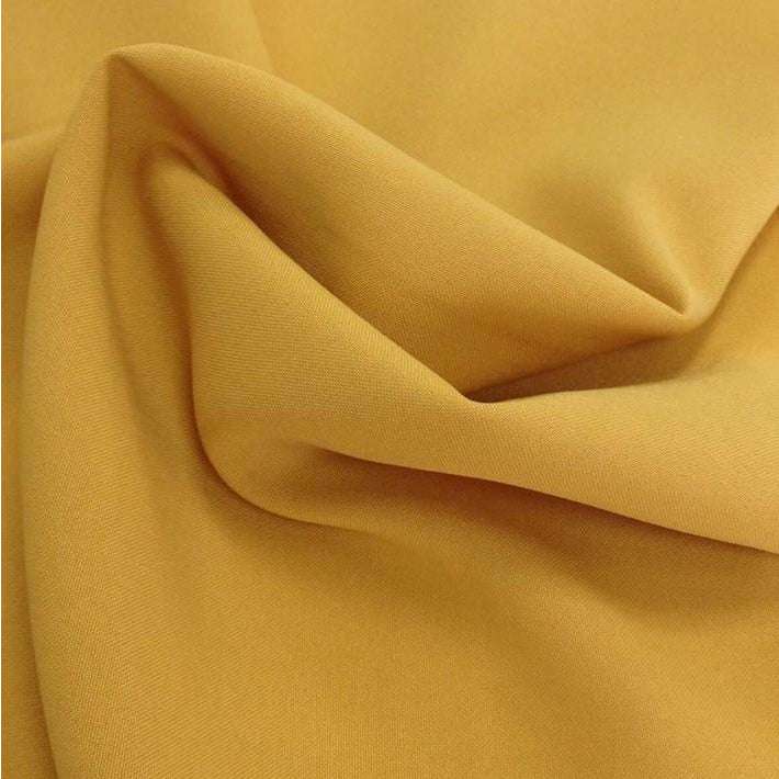 Mustard Yellow Bi-Stretch Polyester Fabric