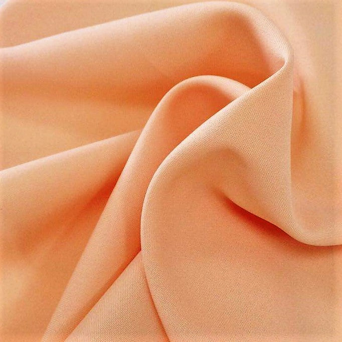Pfirsichfarbener Bi-Stretch-Polyesterstoff