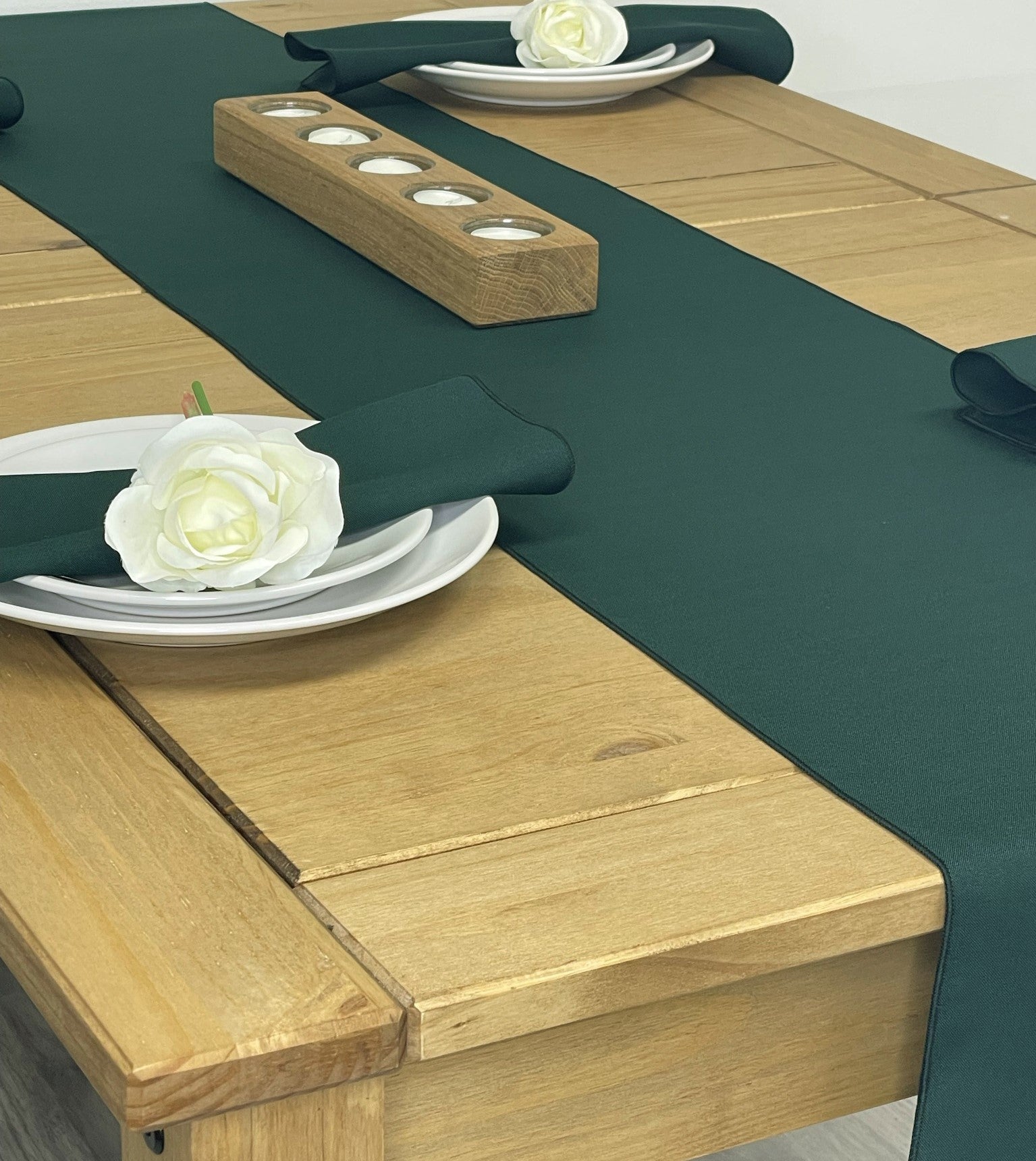 Bottle Green Table Linen – Hope Linens Limited