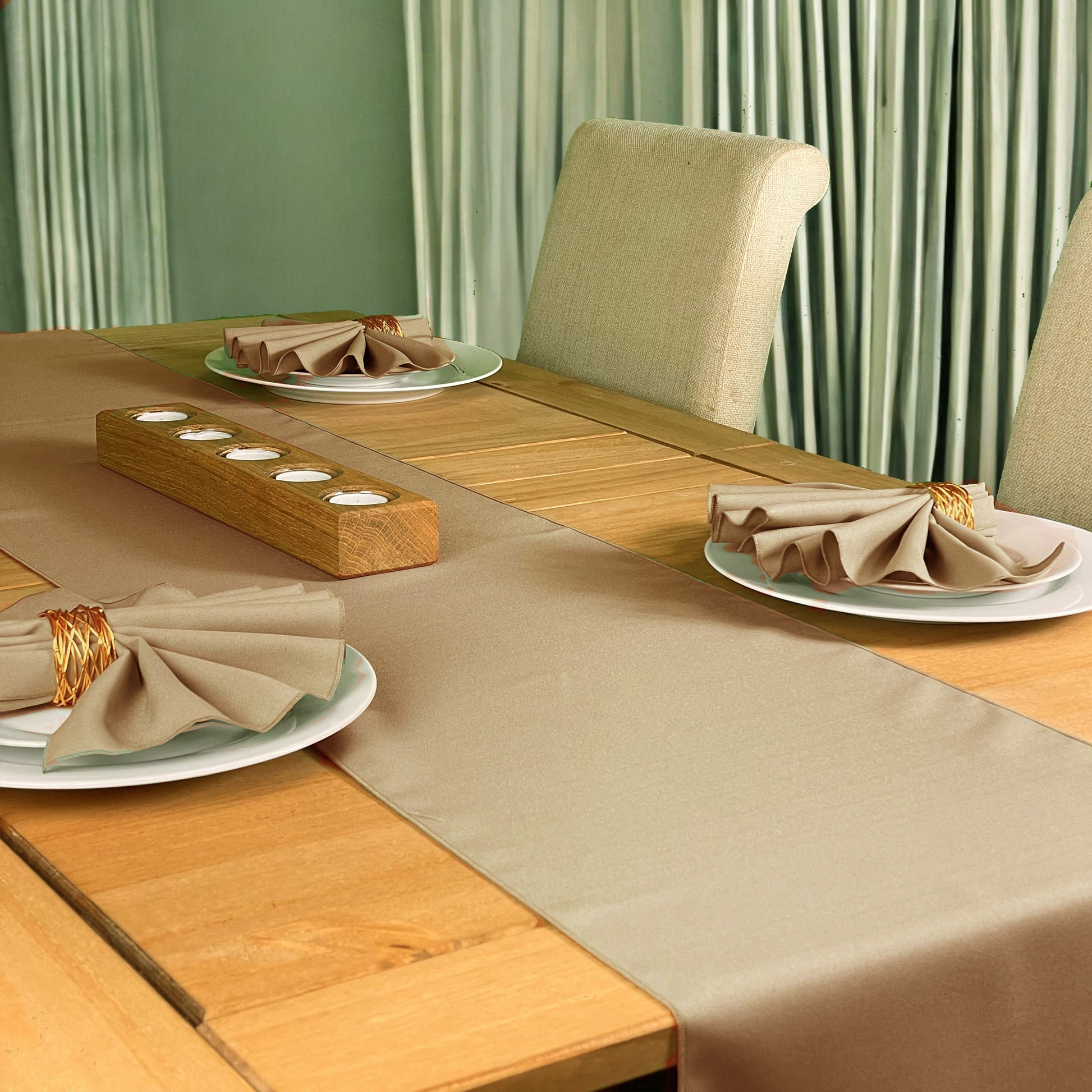 Camel polyester Table Runner