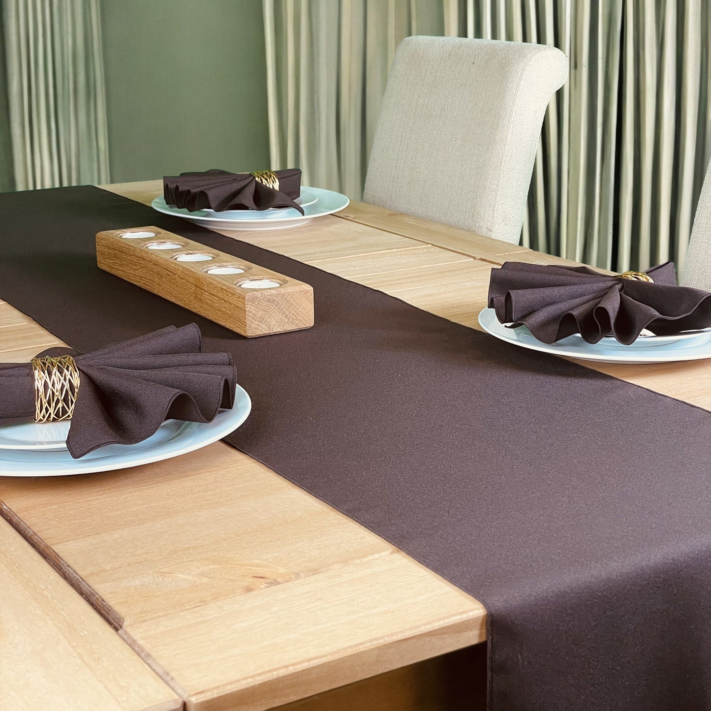 Chocolate Brown Table Runner