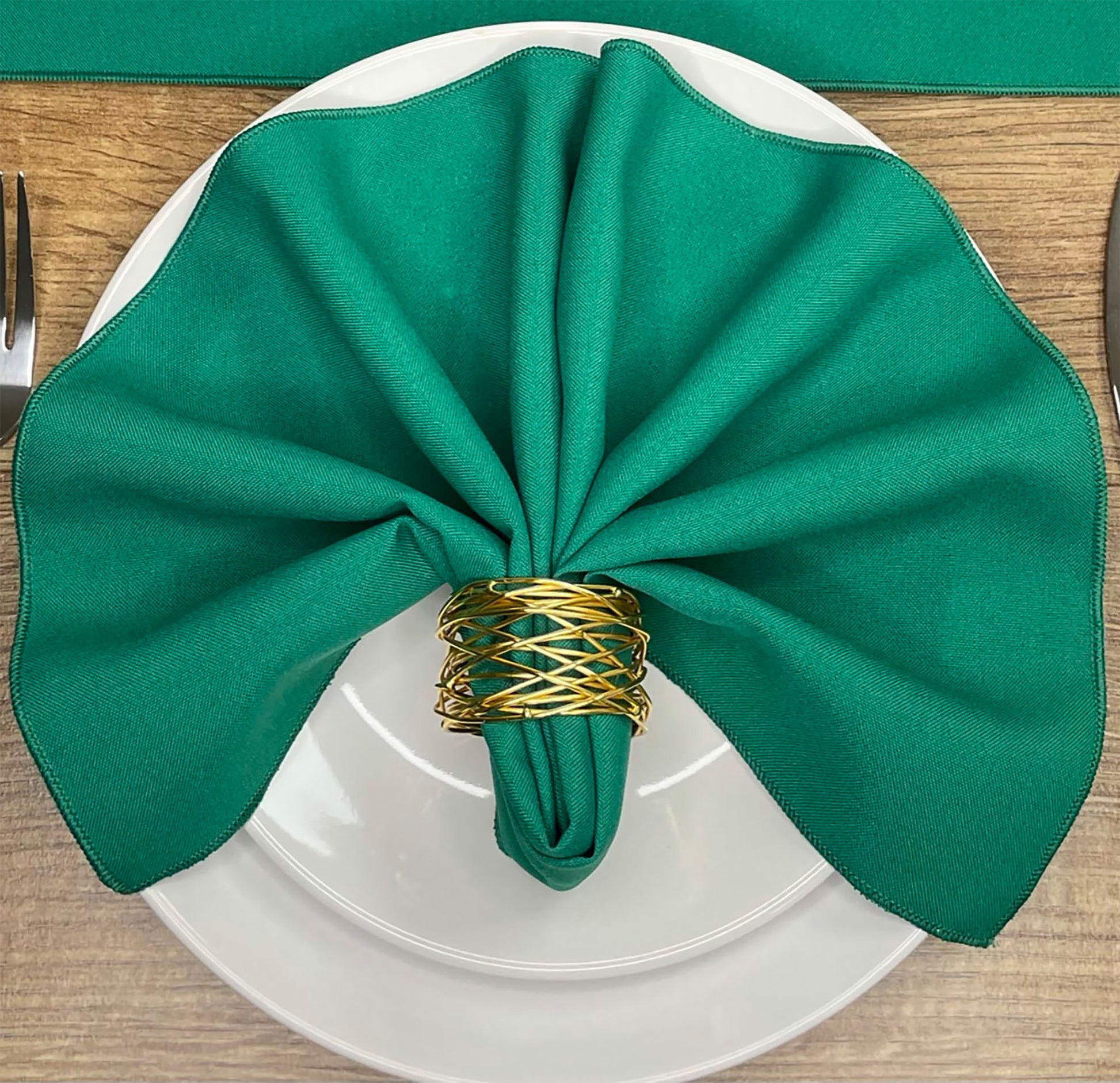 Emerald Green Polyester Napkin