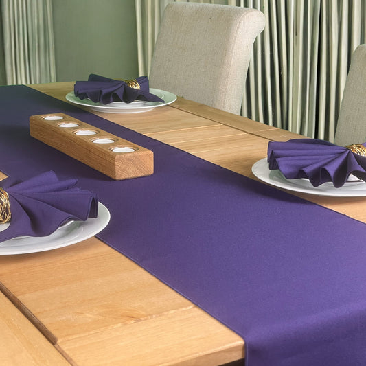 Purple Table Runner and Napkins Set