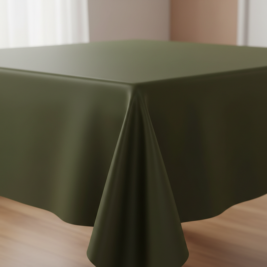 Dark Olive Square Tablecloth