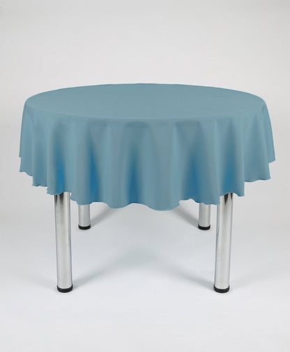 Dusky Blue Small Round Tablecloth