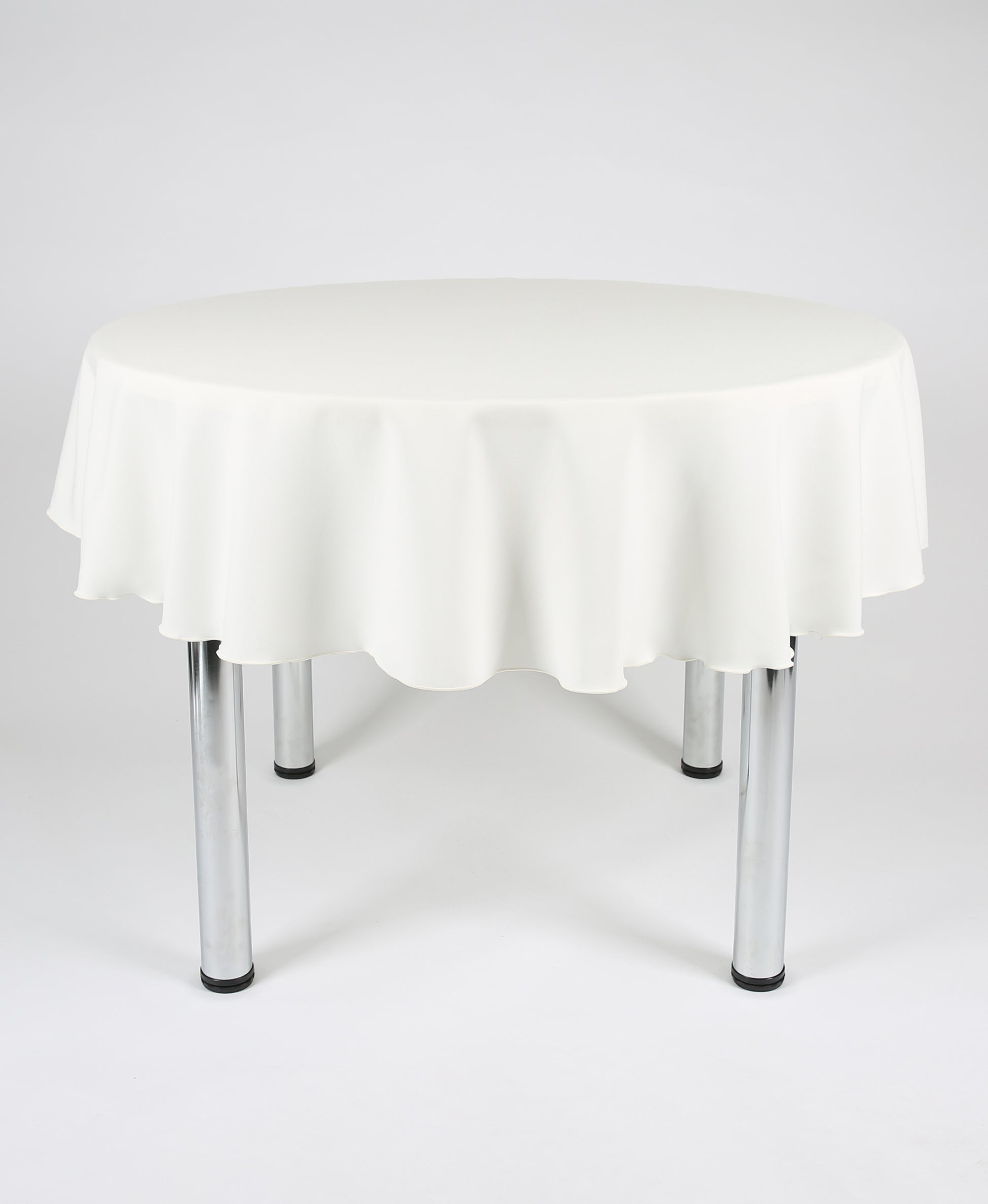 Ivory Large Round Tablecloth with a Centre Join