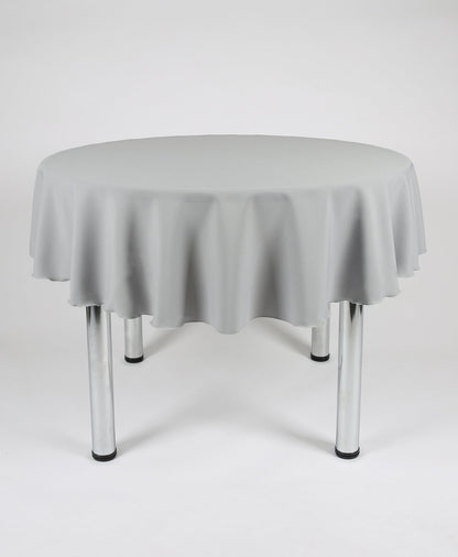 Silver Small Round Tablecloth