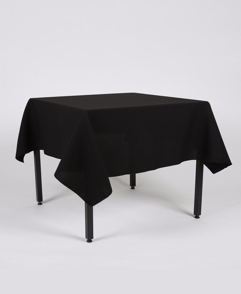 Black Plain Rectangle Tablecloth