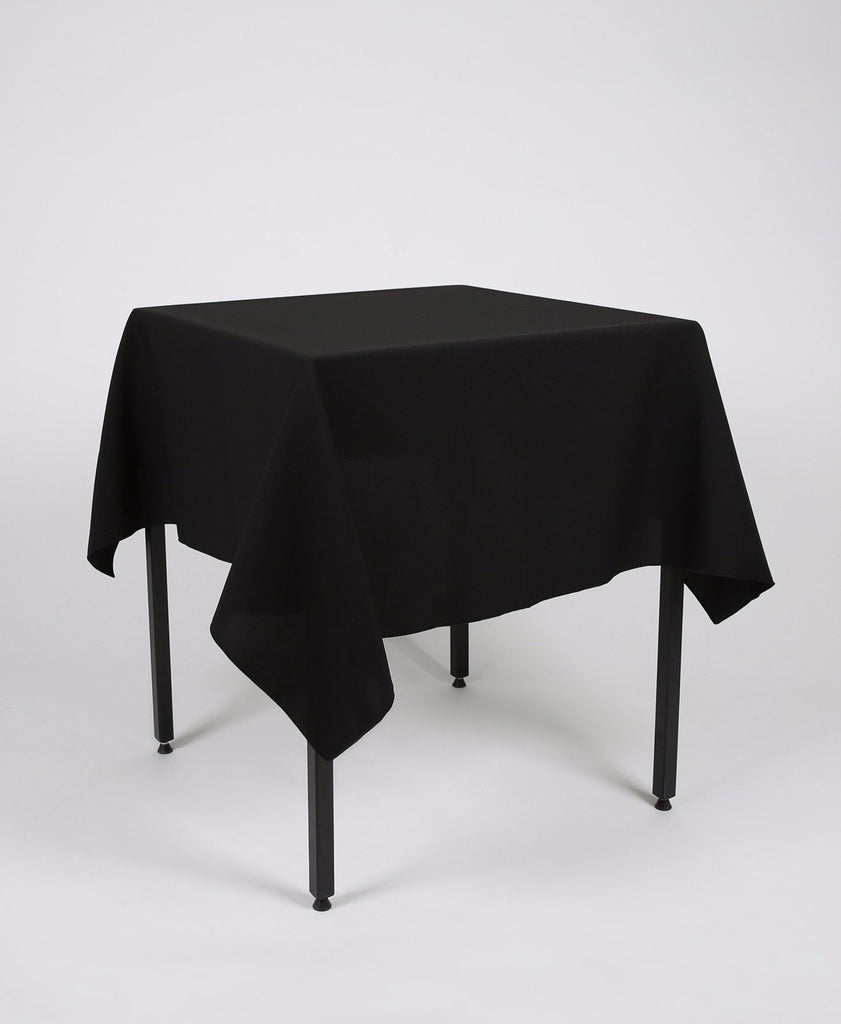 Black Plain Square Tablecloth