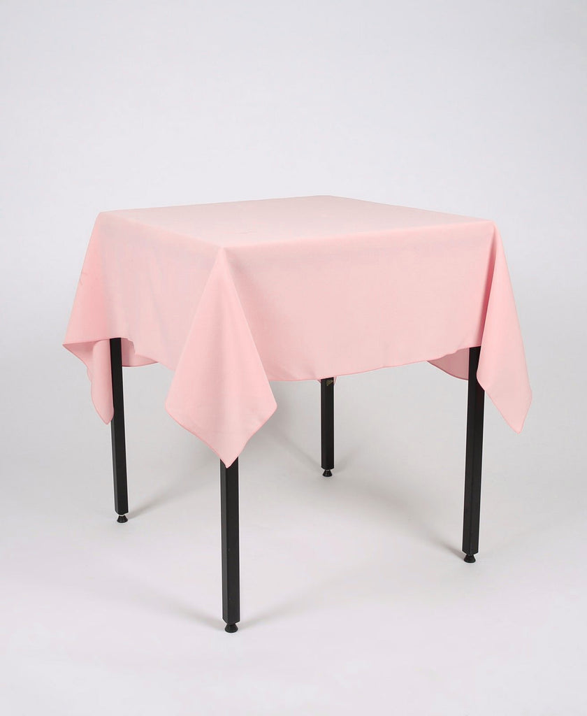 Blush Pink Plain Square Tablecloth