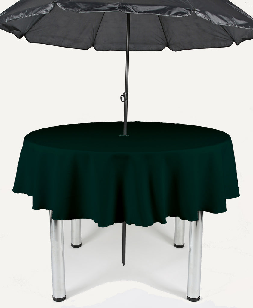 Bottle Green Plain Patio Round Tablecloth