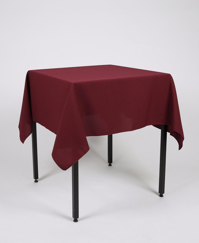 Burgundy Plain Square Tablecloth