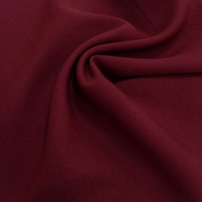 Burgunderroter Bi-Stretch-Polyesterstoff