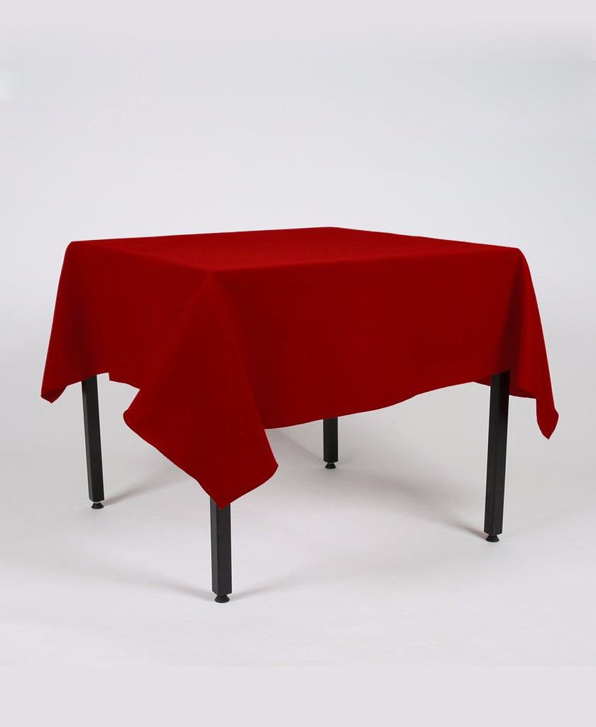 Cherry Red Plain Rectangle Tablecloth