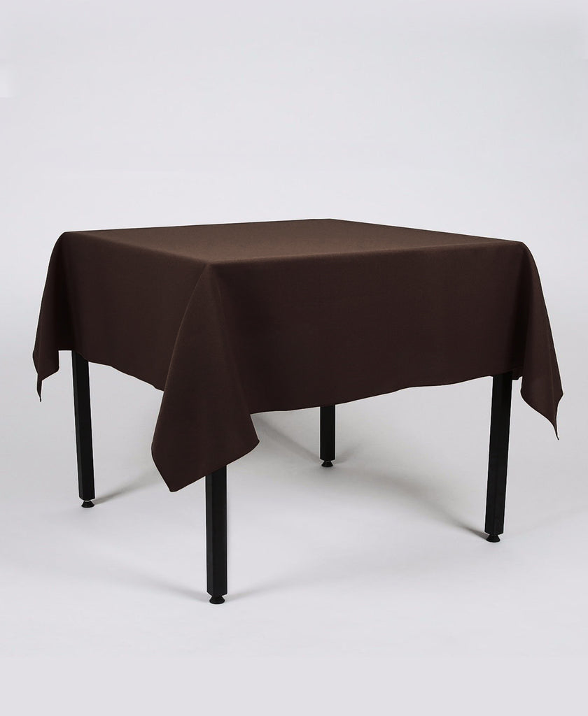 Chocolate Brown Plain Rectangle Tablecloth