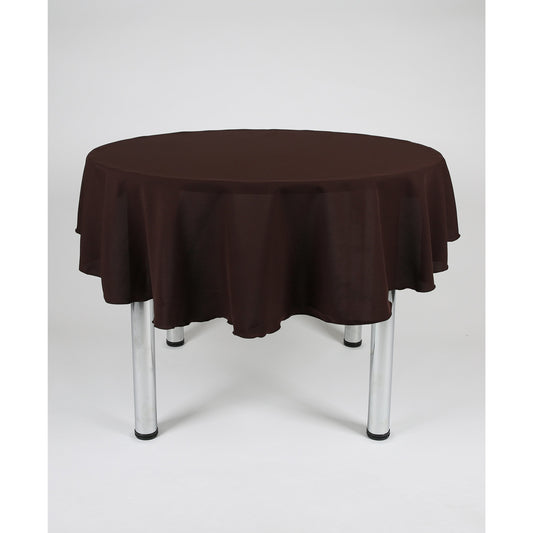 Dark Brown Round Plain Tablecloth - Extra Wide  Suitable for weddings, parties, christenings.