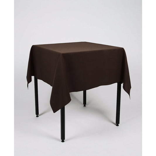 Dark Brown Plain Square Tablecloth- Extra Wide