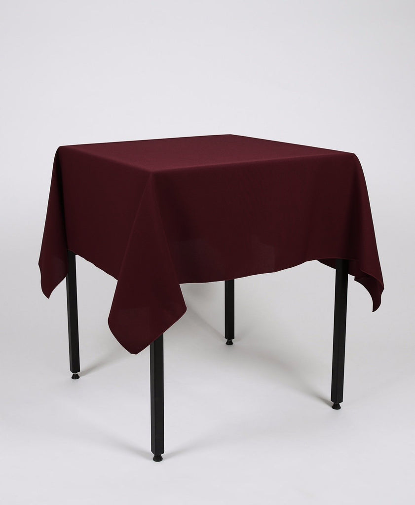 Dark Burgundy Plain Square Tablecloth