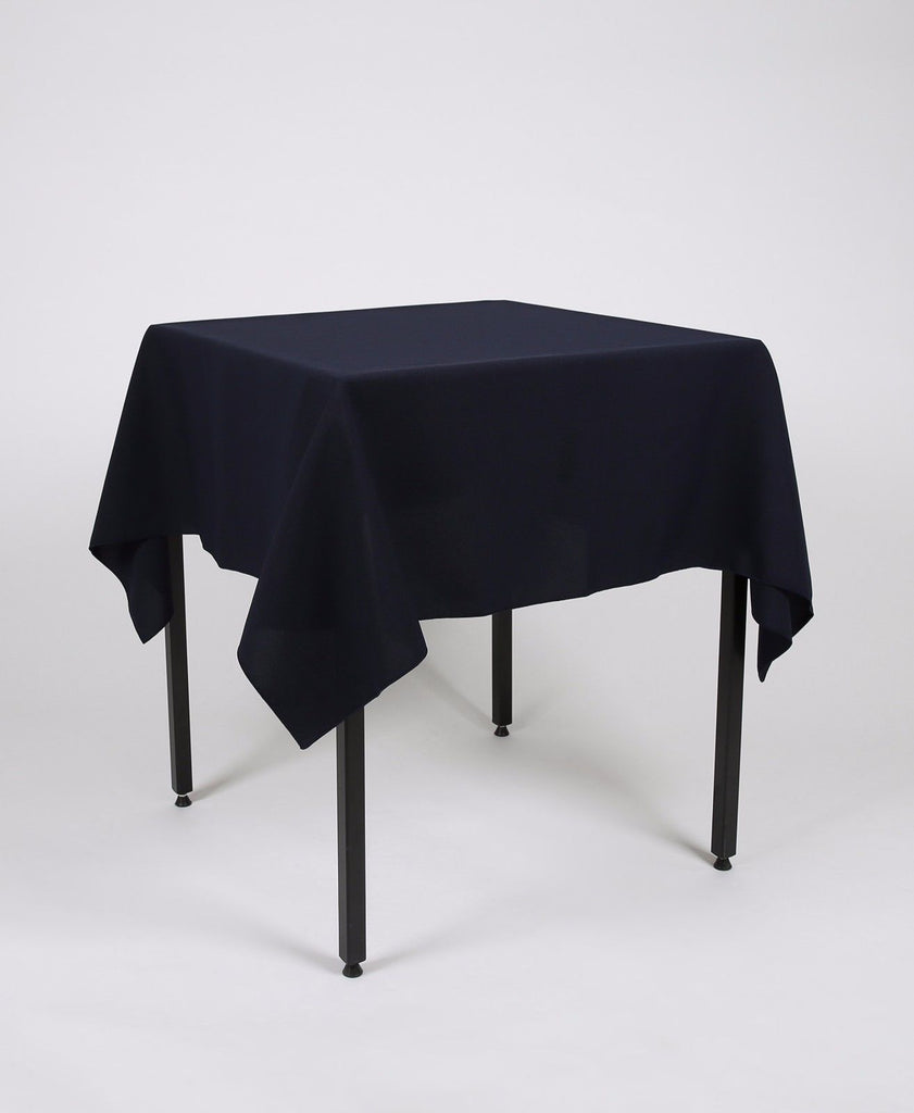 Dark Navy Blue Plain Square Tablecloth