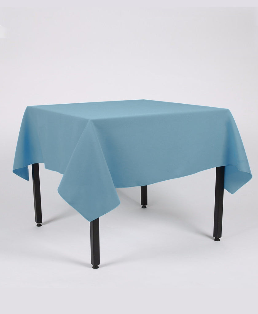 Dusky Blue Plain Rectangle Tablecloth