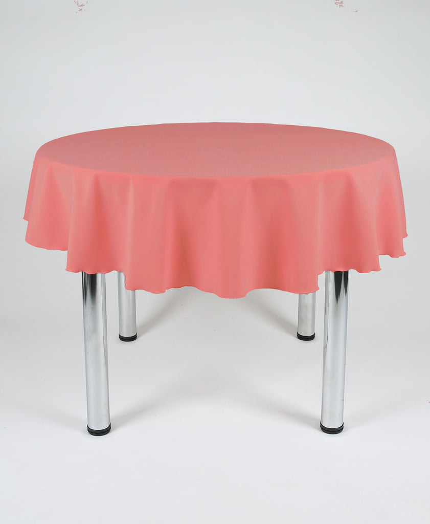Dusky Pink Plain Round Tablecloth