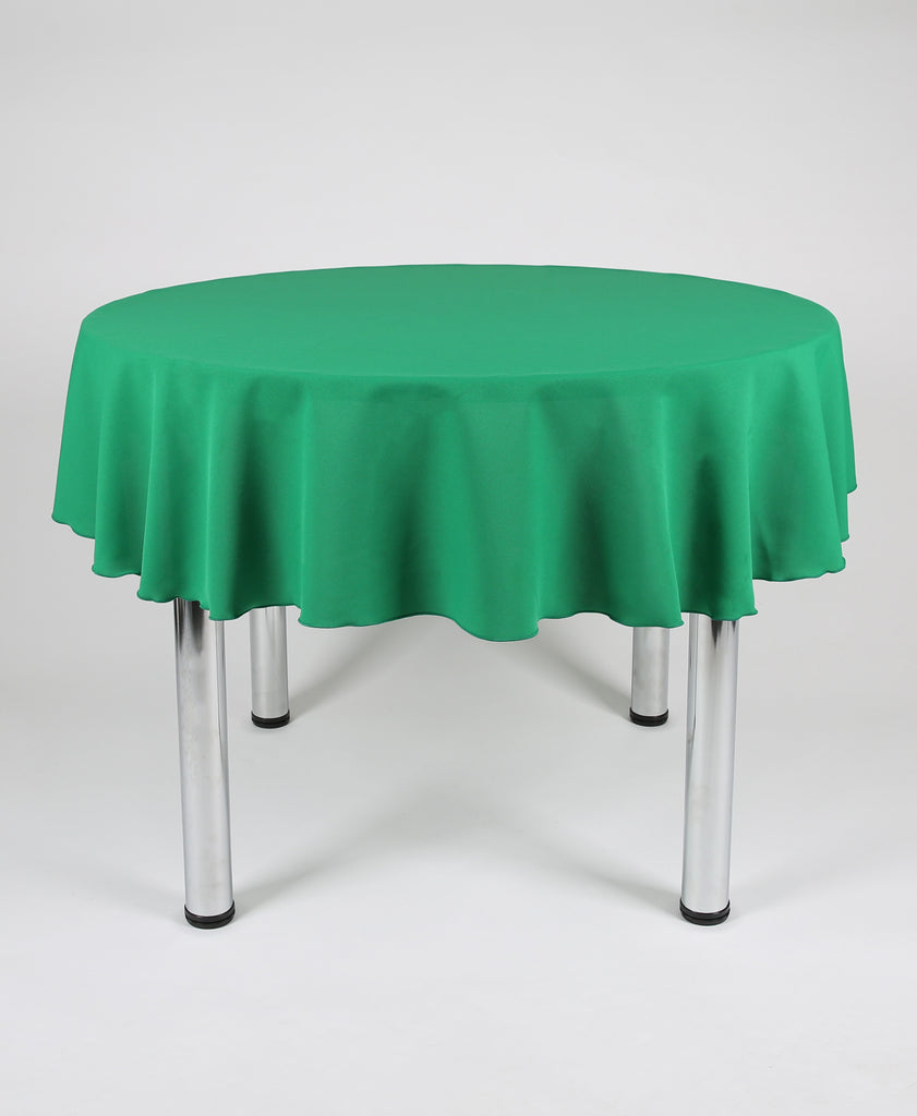 Emerald Green Plain Round Tablecloth