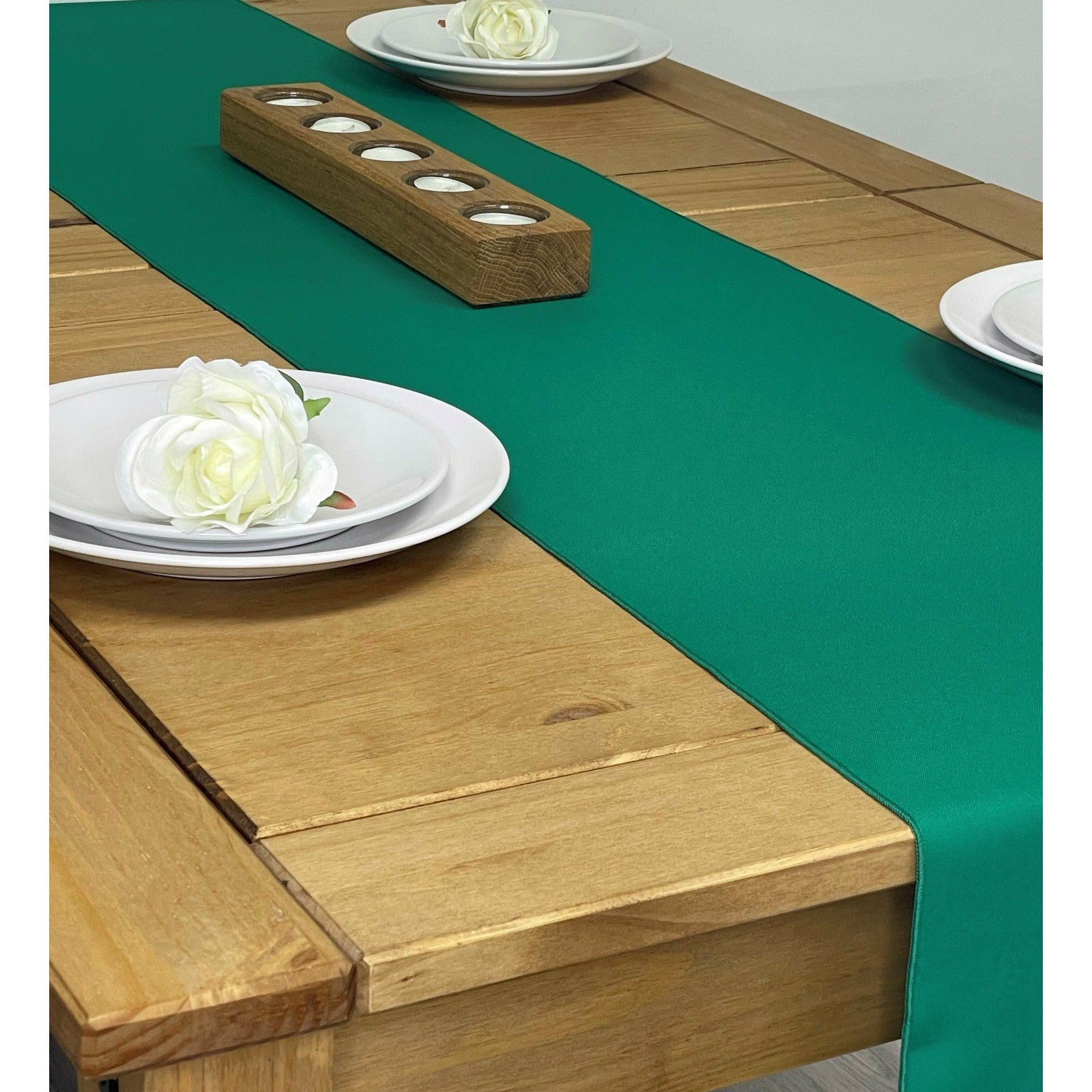Emerald Green polyester table runner