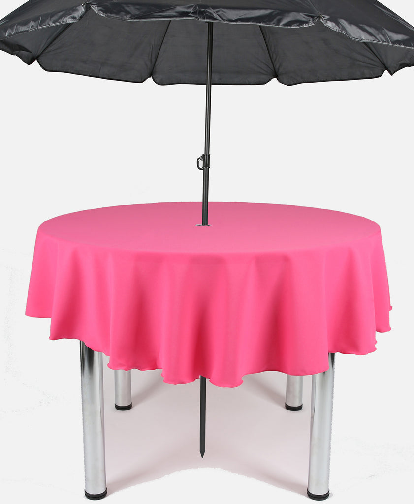 Cerise Hot Pink Plain Patio Round Tablecloth