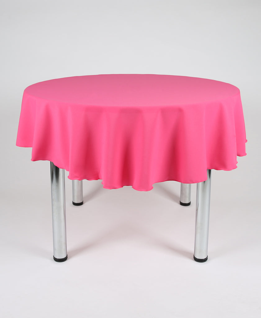 Cerise Hot Pink Plain Round Tablecloth