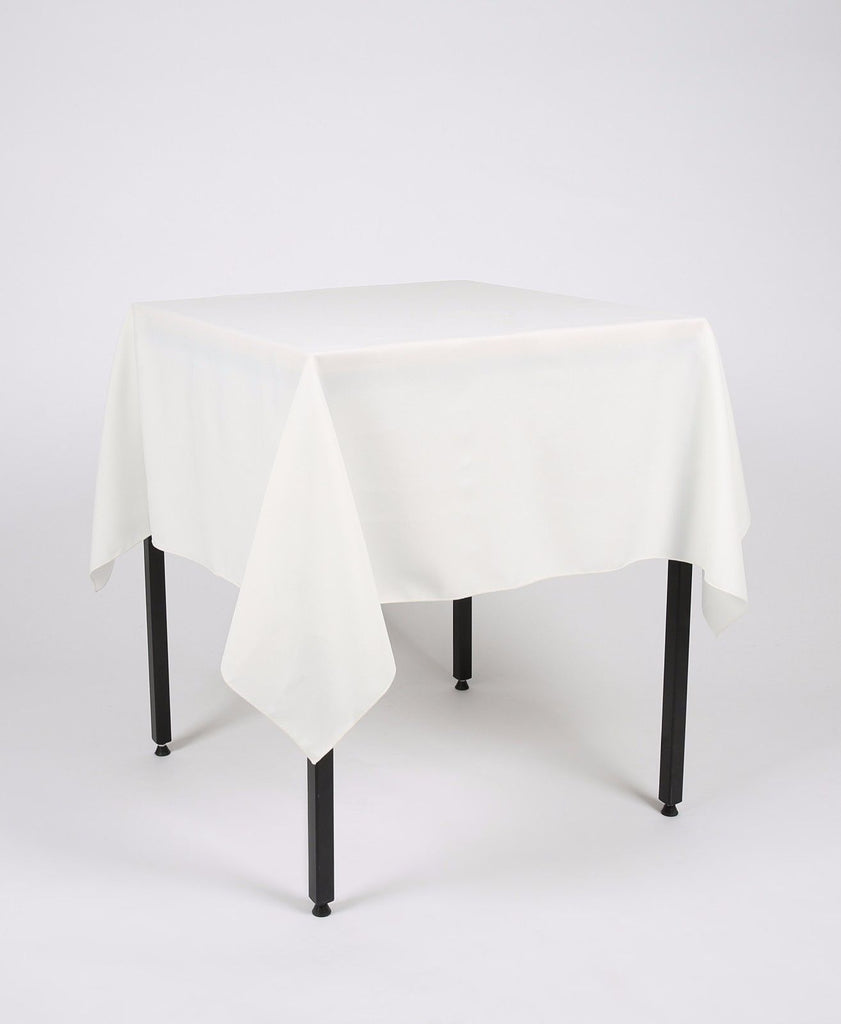 Ivory Plain Square Tablecloth