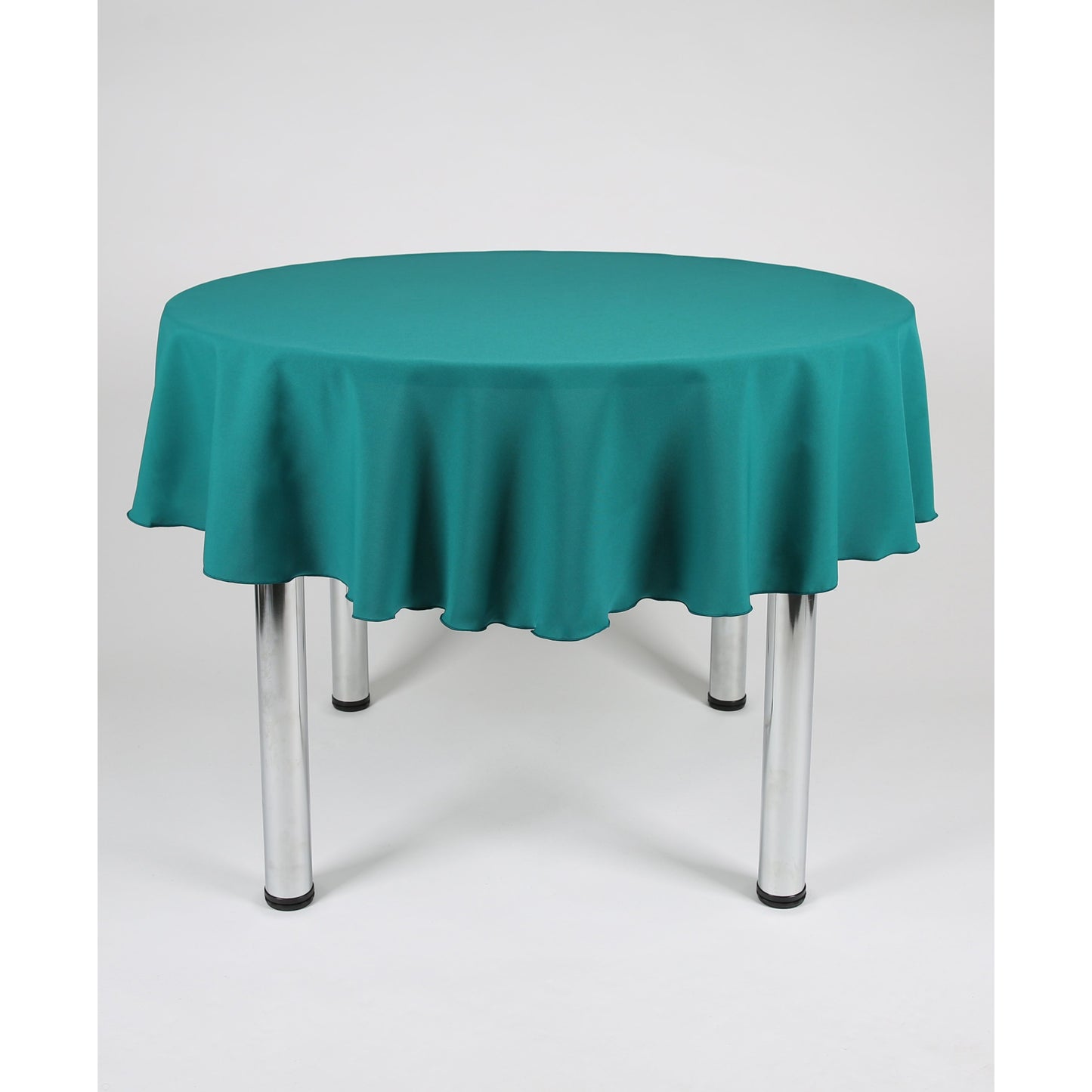 Runde, einfarbige Tischdecke in Jadegrün, extrabreit. Geeignet für Hochzeiten, Partys, Taufen.