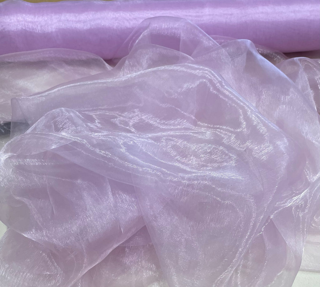 Lilac Plain Dye Organza Fabric