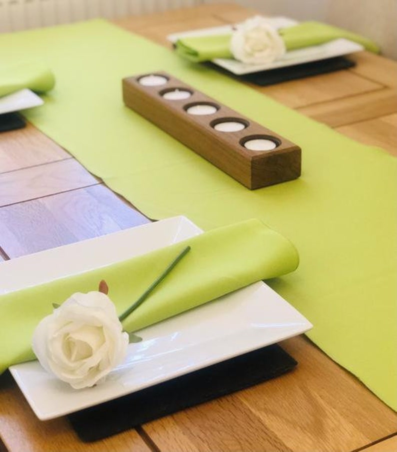 Lime Green Fabric Napkin and Table Runner set