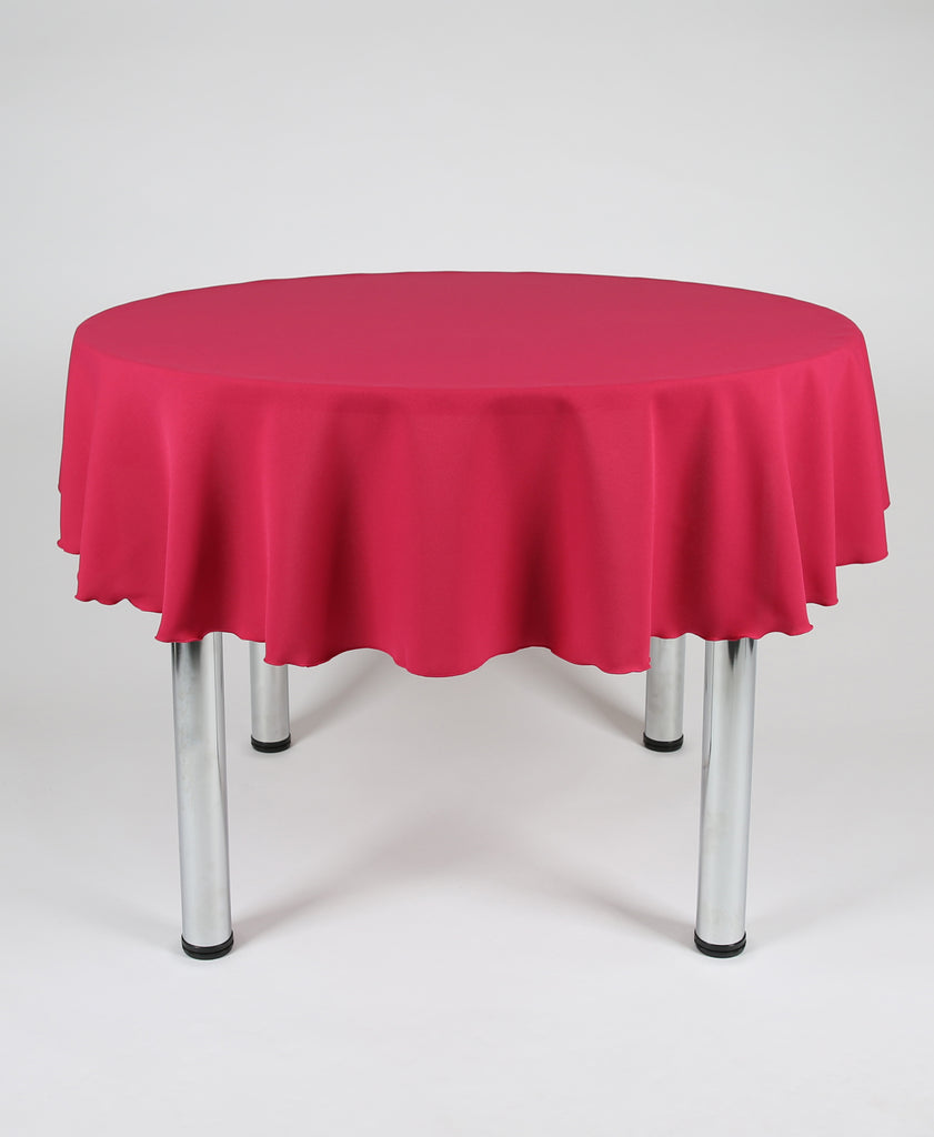 Magenta Plain Round Tablecloth